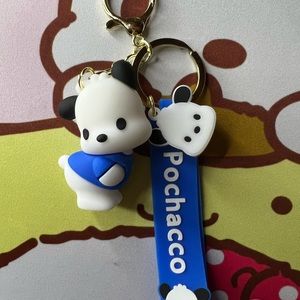 Blue Pochacco keychain